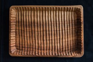 Bandeja de Madera con Borde Ondulado, Forma Orgánica, Plato Decorativo de Madera Rústica, Plato para Aperitivos, Centro de Mesa para Mesa de Café - Product Image 5