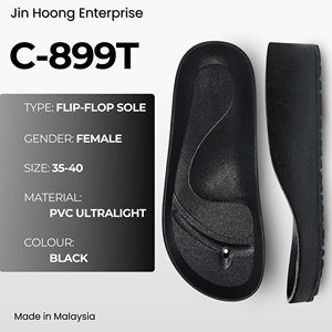 Sandalias de PVC Negras para Mujer Jin Hoong C-899T, Ultraligeras con Plantilla Integrada y Diseño Antideslizante - Product Image 1