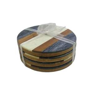 แผ่นรองจานสีขาวฮอร์นแบบทันสมัยถาดรองแก้วดีไซน์ลายตารางหมากรุกสำหรับรูปทรงหกเหลี่ยมสำหรับงานแฮนด์เมด - Product Image 3