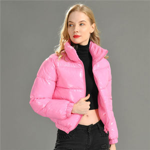 Custom Logo Winter Slim <b>Women</b> Duck Waterproof Reversible <b>Puffer</b> Jacket Ultra Light Short Hoodie <b>Coat</b> Spring Autumn Plus Size - Product Image 3
