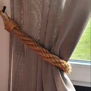 Handmade Magic Curtain Jute <b>Tieback</b>..Curtain Holdback..Jute Rope..Window Decor - Product Image 1