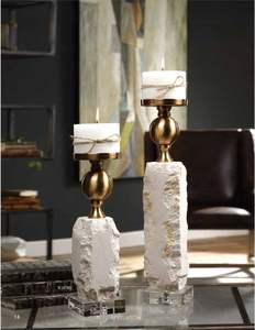 Vintage <b>Brass</b> <b>Candlestick</b> <b>Holder</b> Home Decor, Made in India - Product Image 2