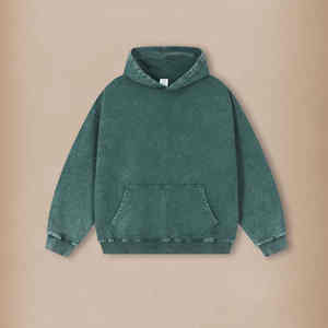 เสื้อฮู้ดซักพิมพ์ลายขี้ผึ้งวินเทจผ้าคอตตอนซักไหล่ปล่อย100% น้ำหนัก450 GSM - Product Image 4