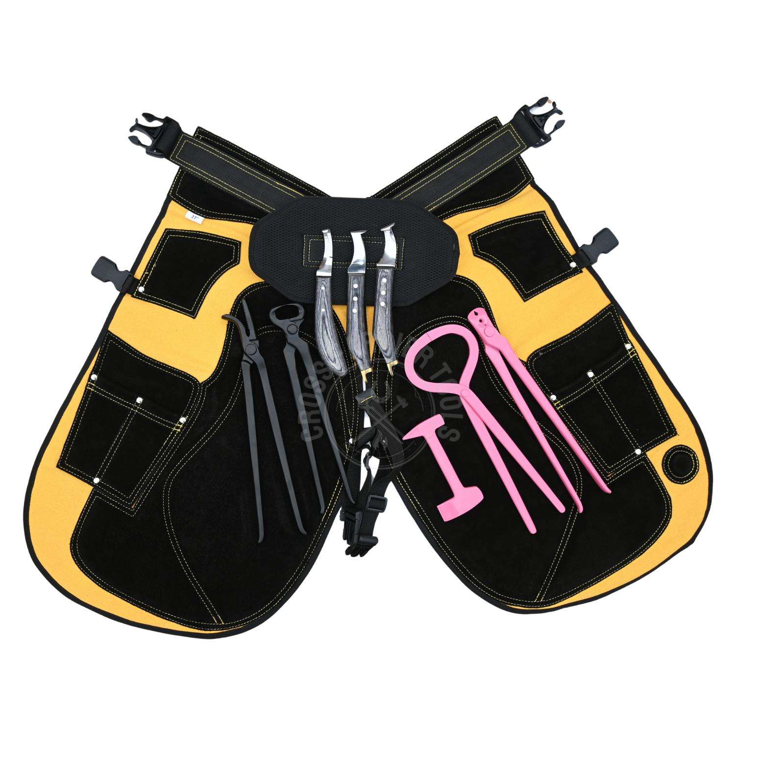 ชุดเครื่องมือช่างเกือกม้าพร้อมผ้ากันเปื้อน