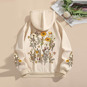 Sudadera con Capucha Informal de Otoño para Mujer, Talla Grande, Transpirable, de Algodón de Punto, Ecológica, con Capucha Delantera, para Adultos, Pakistán - Product Image 2