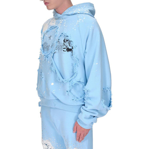 ชุดสูทมีฮู้ดพิมพ์ลายกราฟิกของผู้ชายเสื้อ100% ระบายอากาศได้ดีผ้าคอตตอนแห้งเร็วสำหรับฤดูหนาวกำหนดได้เอง - Product Image 2