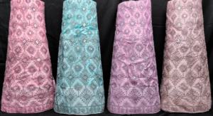 Lehenga choli สุทธิดีไซเนอร์ด้วยการปักเลื่อมหนัก3เมตรที่มีการตกแต่งที่มีไหวพริบและขอบบัตติสำหรับผู้ซื้อจำนวนมาก - Product Image 6