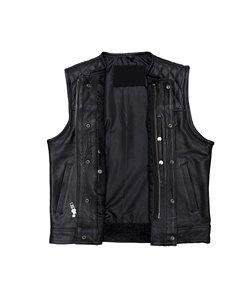 New Classic Men's Professional Motorcycle <b>Biker</b> <b>Vest</b> High Quality Premium Cow Skin <b>Leather</b> Perforated Custom Casual Winter - Product Image 5