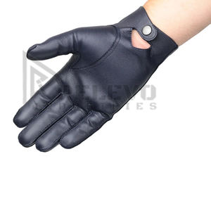 Gants de conduite classiques en cuir avec doublure en peau de chèvre tricotée, fonction tactile, doigts complets, respirants, légers, antidérapants - Product Image 1