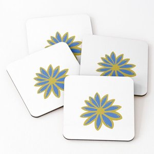 Sous-verres carrés en marbre de haute qualité avec design peint de fleurs Nouvelle arrivée Qualité incroyable - Product Image 1