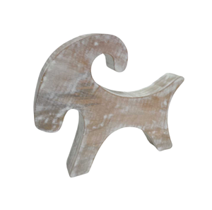 Figurine de renne en bois de Noël personnalisée à la main dessus de table blanc lavé touche décorative pour Noël personnalisé - Product Image 2