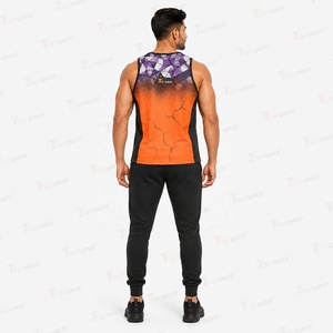 Custom Mens Gym Sublimation Tank Top Manufacturer Wholesale Workout <b>Stringer</b> <b>Vest</b> Athletic Sportswear Quick Dry Moisture - Product Image 4