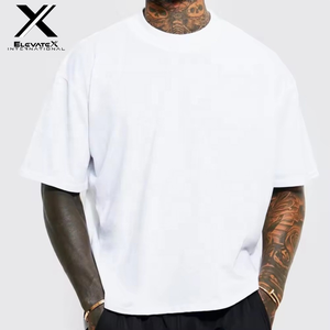 Venta al por mayor 100% algodón hombres camiseta de gran tamaño hombro caído estilo Hip Hop secado rápido personalizado 3D de punto gráficos para Puff estampado Ba - Product Image 4