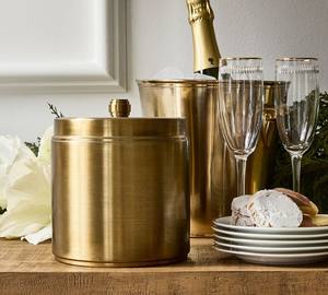 Luxury Brass <b>Champagne</b> Ice <b>Bucket</b> with Elegant Handles Polished Finish Perfect for Celebrations Weddings Home Bar and Gifting - Product Image 6