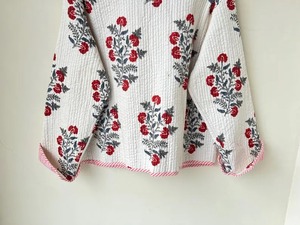 Nuevo lindo abrigo de invierno bohemio Reversible chaqueta acolchada Floral rosa con bolsillo de corazón abrigo con estampado de bloque esponjoso regalo festivo de Navidad - Product Image 5