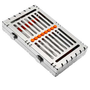 กล่องใส่เครื่องมือฆ่าเชื้อแบบออโตเคลฟสำหรับงานทันตกรรม ยี่ห้อ German Stainless 1 Heavy Duty สำหรับเครื่องมือ 7 ชิ้น แบบกดปุ่ม - Product Image 3