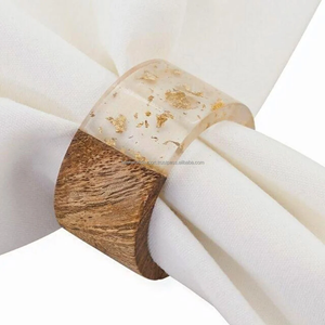 Rond de serviette tricolore moderne artisanat en résine de haute qualité pour table à manger de mariage vaisselle stockée de Falak World Export - Product Image 6