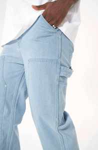 Pantalones Vaqueros Holgados Ligeros para Hombre, Lavado Ácido, con Logotipo Personalizado, Corte Recto Informal, 100% Algodón, Estilo Hip Hop Urbano, Primavera - Product Image 5