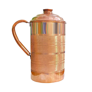 Export Quality Traditional <b>Design</b> Copper Jug Polished Surface Best for Ayurveda and Gifting Purpose <b>by</b> Tradebit - Product Image 5