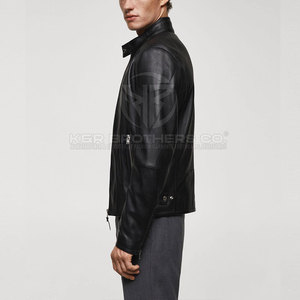 Chaqueta de cuero genuino para hombre, abrigo de invierno, chaqueta de motociclista, prendas de vestir exteriores con estilo, chaqueta de invierno de cuero PU para hombre - Product Image 3