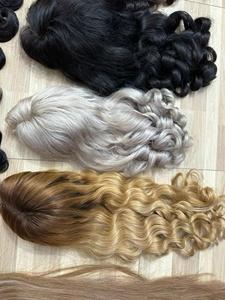 Extensions de Cheveux Humains Vierges Remy Style Luxe Vapeur Bouncy Curl Ombre Couleur Simple Donateur - Product Image 4