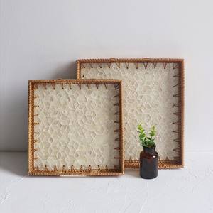 ถาดรองแก้วกาแฟลายหอยมุกถาดใส่ม็อบโมเสคถาดรองจานชามเป็นมิตรต่อสิ่งแวดล้อม - Product Image 3