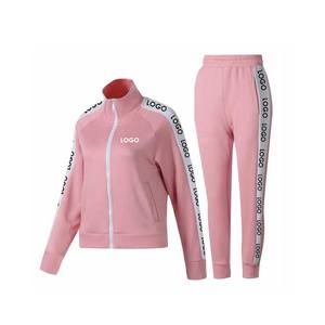 Vente chaude femmes Slim Fit survêtement 100% coton confortable à capuche formation porter fermeture éclair à la mode solide motif pour l'hiver - Product Image 1