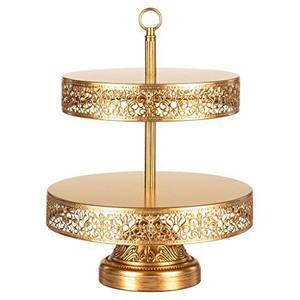 AWE, calidad superior, simplicidad moderna, 3 tamaños, soporte de pastel de Metal chapado en oro, herramientas elegantes para servir postres, fiestas de aniversario - Product Image 4