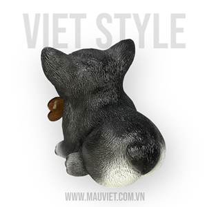 Statue d'os de chien en polyrésine Feng Shui fabriquée au Vietnam Figurine de décoration de maison de style mignon avec assurance qualité - Product Image 6