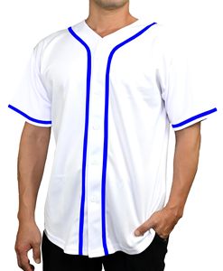 Vente en gros de maillots de baseball/softball grande taille Sublimation personnalisée Mode unisexe vierge antibactérien respirant évacuation de l'humidité - Product Image 4