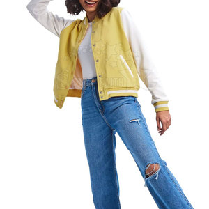 OEM Women Varsity <b>Jacket</b> With Embroidery Logo Classic High School Baseball Outerwear Women Varsity <b>Jacket</b> - Product Image 3