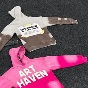 Sudadera con capucha de forro polar de Algodón 100% con logotipo personalizado para hombre Diseño vintage desteñido por el sol Patrón sólido para uso en invierno - Product Image 3