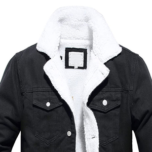 Chaqueta Vaquera Corta Informal Personalizada y Sostenible para el Invierno 2024, con Cuello Alto, Holgada, Unisex - Product Image 5