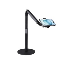 Support de prise de vue aérienne de bureau, hauteur et angle réglables, support extensible pour téléphone, tablette, diffusion en direct, photographie, trépied