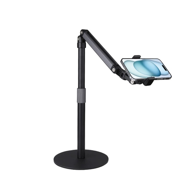 Desktop Overhead Shooting Stand Adjustable Height Angle Extendable Mount Holder for Phone Tablet Live Stream Photography Tripod