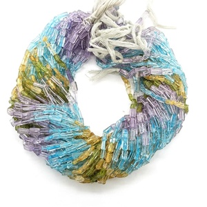 Cuentas sueltas con forma de rectángulo liso de múltiples piedras preciosas naturales, cuentas pulidas de 4x9mm para la fabricación de joyas a precio mayorista - Product Image 4