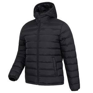 Chaqueta acolchada con cremallera de invierno de tela de burbuja de color sólido - Product Image 3