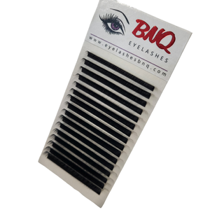 BNQ pestañas personalizar suave mate negro 5-20mm longitud extensión de pestañas volumen bandejas coreano Faux Mink extensiones de pestañas naturales - Product Image 1