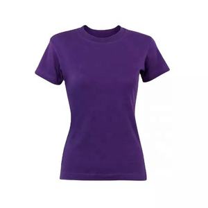 Camiseta con cuello redondo para mujer, precio al por mayor, 100% algodón, secado rápido, cómoda y de la mejor calidad de Pakistán, ecológica - Product Image 6