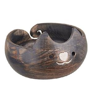 Bol à laine en bois de qualité supérieure, design moderne, fait à la main, personnalisable, écologique, idéal pour le tricot et le crochet - Product Image 6