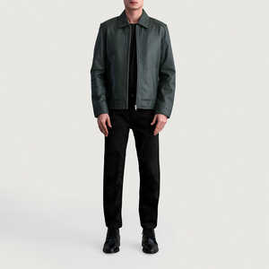 Chaqueta de invierno para hombre de diseño superior con cuello levantado manga completa 100% cuero de alta calidad personalizable precio razonable - Product Image 5