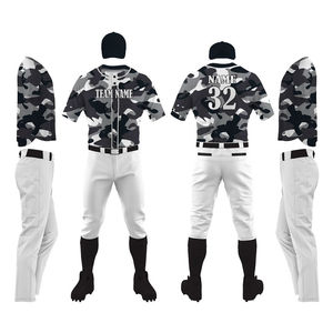 Uniformes de Béisbol Personalizados para Equipos Deportivos Masculinos, Impresos a Color, 100% Poliéster, Transpirables, que Absorben la Humedad, con Logotipo Personalizado OEM - Product Image 1