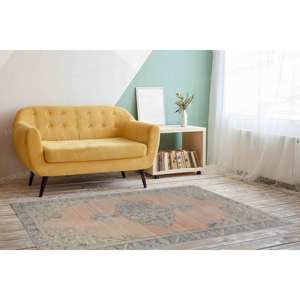 Tapis marocain imprimé à motifs médaillonés - Décoration antique de style turc, tapis gobelin - Product Image 2