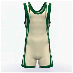 Uniforme de sport ajusté sans manches pour homme, rayé vert et blanc, respirant, évacuant l'humidité, séchage rapide, tissu extensible, taille élastique - Product Image 3