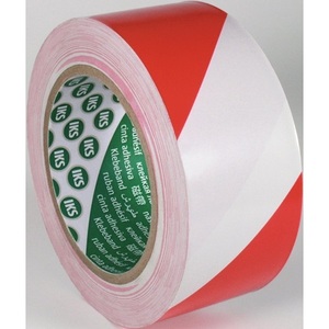 Cinta de Advertencia F33 PVC Roja/Blanca 33M X 50Mm Rollo IKS - Product Image 1