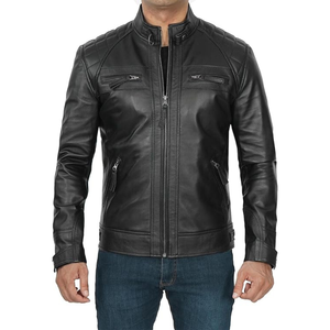 Chaqueta de Cuero Vacuno de Alta Calidad para Hombre al Mejor Precio, Totalmente Personalizable, Estilo Moderno, Cierre de Cremallera - Product Image 1
