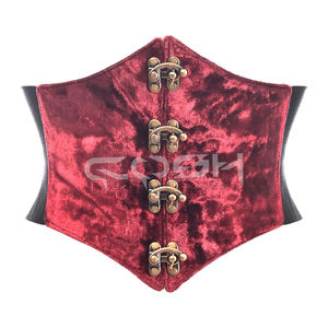 Corset de luxe gothique en velours noir, court, ajustable, ceinture de mode pour femme - Product Image 5