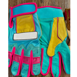 Guantes de bateo de béisbol de cuero genuino profesional Diseño de logotipo personalizado Tamaños de colores personalizables Ligero Durable para Unisex - Product Image 6