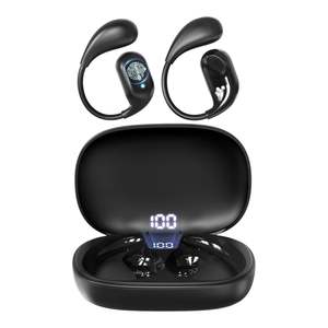 Orecchio aperto per Bluetooth 5.3 ad aria conduzione cuffie senza fili 34 ore di riproduzione Display digitale intelligente IP54 BK Chipset LED - Product Image 3