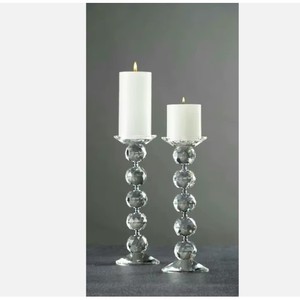 Designer Crystal Candle Holder Handmade Indian Decor Piece for Weddings Living Room Dining Table Durable Customizable UV - Product Image 1